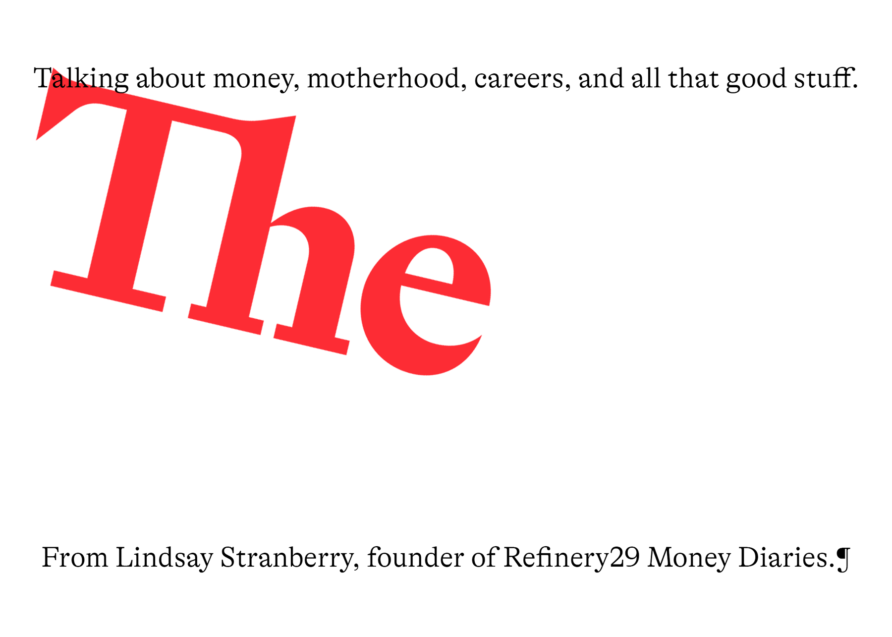 Animated The Purse wordmark with messaging about money, motherhood, and careers